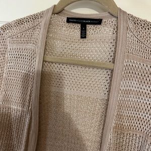 White House Black Market champagne colored sweater cardigan